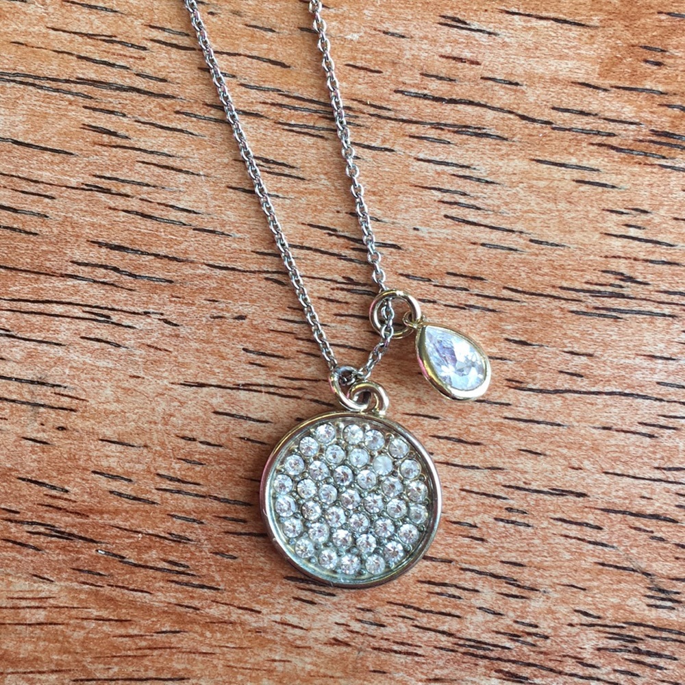 Banana Republic pave circle pendant necklace